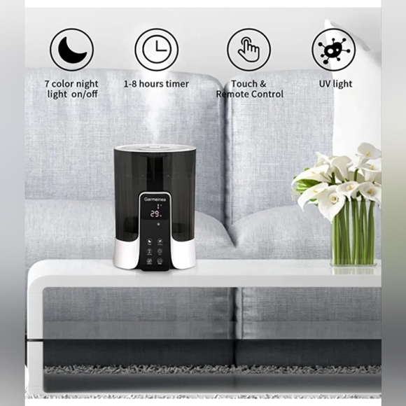 Humidifer ultrasonic Cool Mist For Home,Bedroom,Large Rooms. Intelligent,quit - Picture 5 of 6